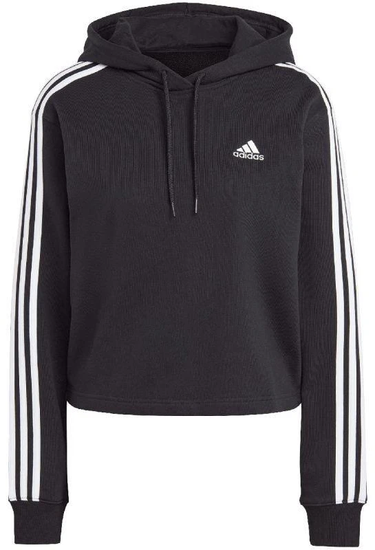 adidas Essentials 3-Stripes French Terry sutrumpintas bliuzonas su gobtuvu moterims IC8767