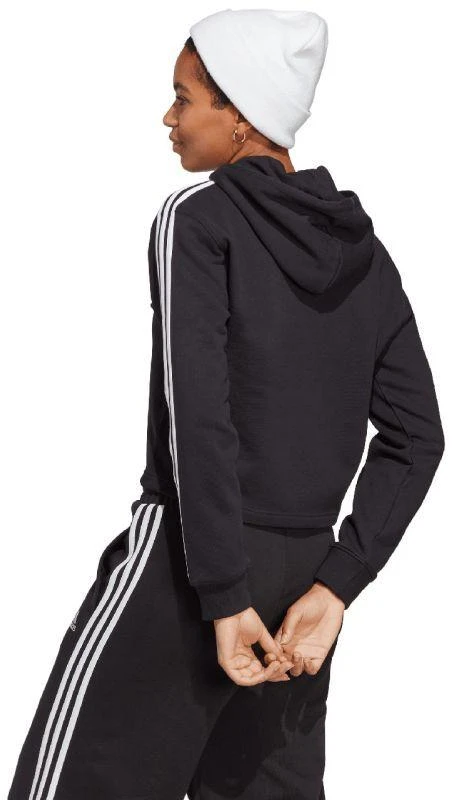 adidas Essentials 3-Stripes French Terry sutrumpintas bliuzonas su gobtuvu moterims IC8767
