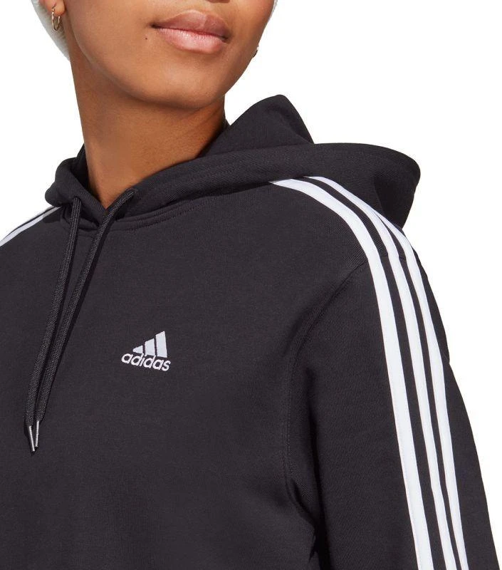 adidas Essentials 3-Stripes French Terry sutrumpintas bliuzonas su gobtuvu moterims IC8767