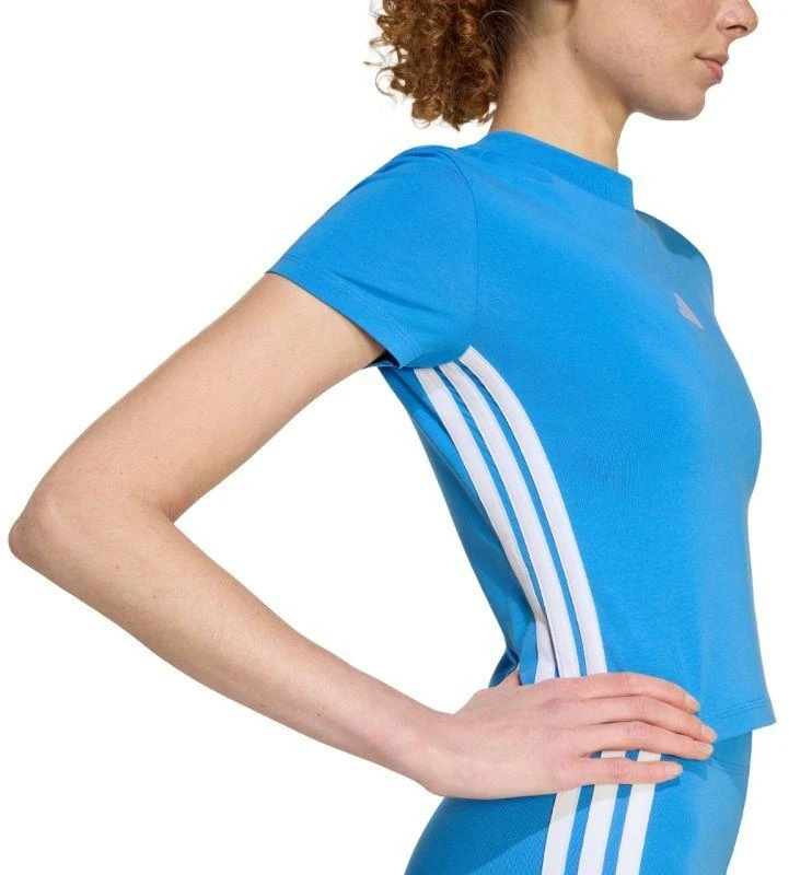 adidas Essentials 3-Stripes Slim Baby stiliaus marškinėliai, šviesiai mėlyni KD2341