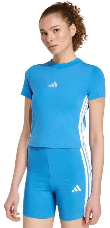 adidas Essentials 3-Stripes Slim Baby stiliaus marškinėliai, šviesiai mėlyni KD2341