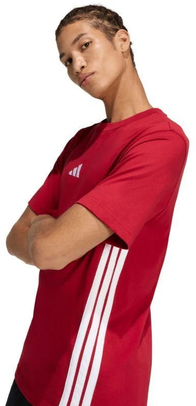 adidas Essentials 3-Stripes Vyriški marškinėliai, Raudoni KD4865