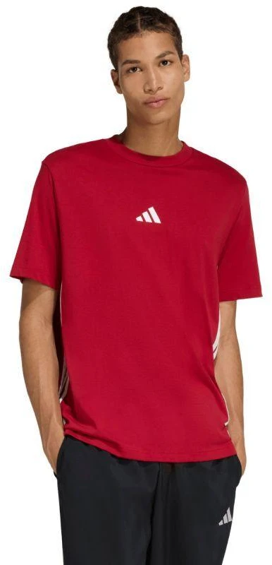 adidas Essentials 3-Stripes Vyriški marškinėliai, Raudoni KD4865