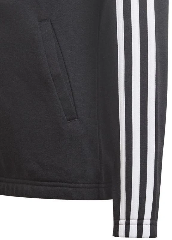 Adidas Essentials 3S Jaunimo džemperis su gobtuvu ir užtrauktuku GQ8356
