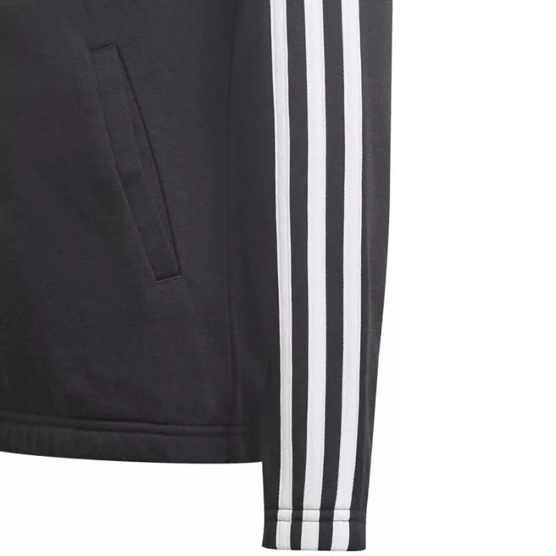 Adidas Essentials 3S Jaunimo džemperis su gobtuvu ir užtrauktuku GQ8356