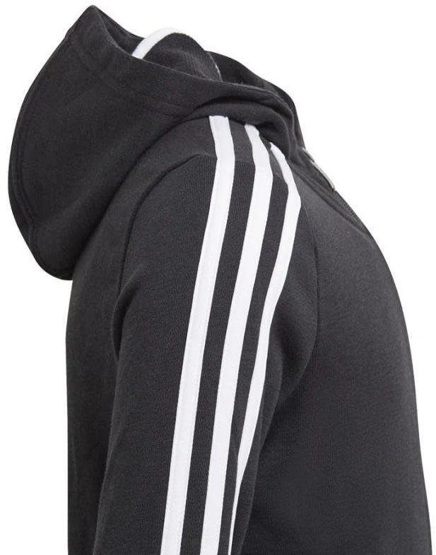 Adidas Essentials 3S Jaunimo džemperis su gobtuvu ir užtrauktuku GQ8356