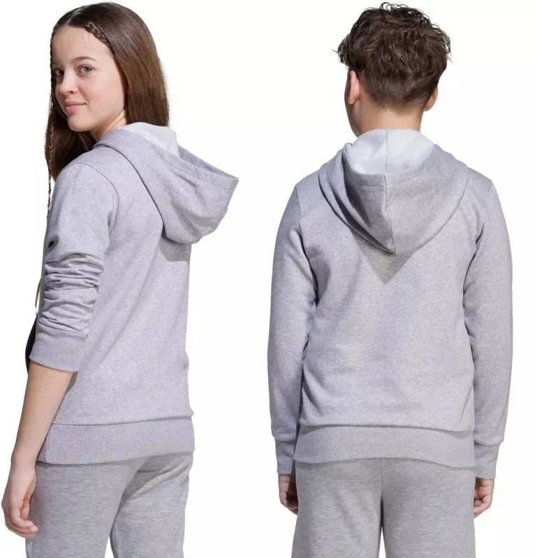 adidas Essentials bliuzonas su gobtuvu vaikams, pilkas JV9995