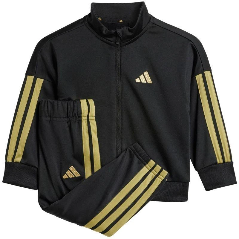 adidas Essentials Climacool Vaikų sportinis kostiumas Juodas ir auksas JC8857