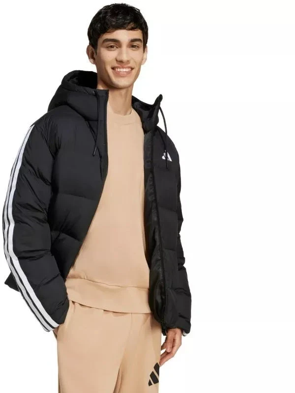 adidas Essentials Climawarm 3 Dryžuotas Dygsniuotas Pūkinis Su Gobtuvu M JM4165