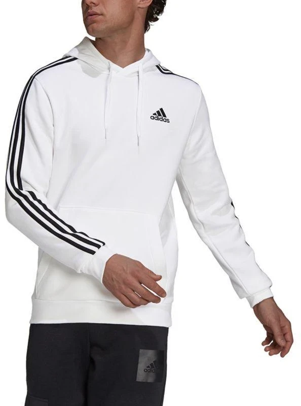 Adidas Essentials Flisinis Džemperis su gobtuvu su 3 juostelėmis M GU2522