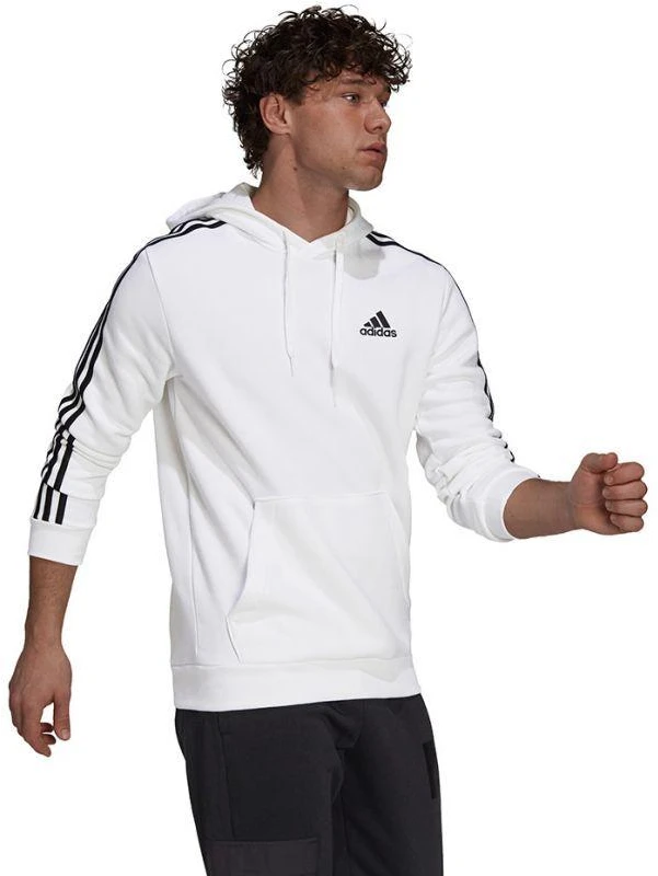 Adidas Essentials Flisinis Džemperis su gobtuvu su 3 juostelėmis M GU2522