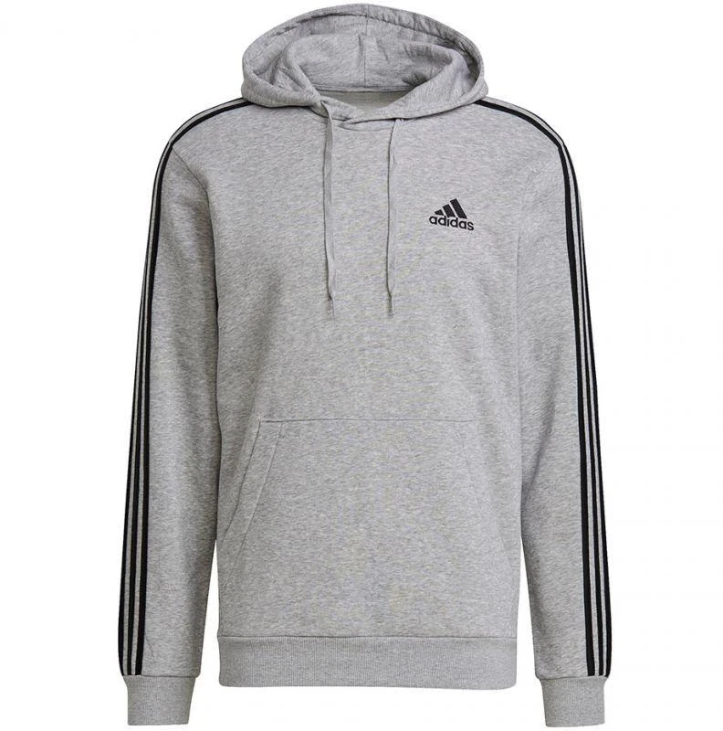Adidas Essentials flisinis džemperis su kapišonu ir 3 juostelėmis M GK9084