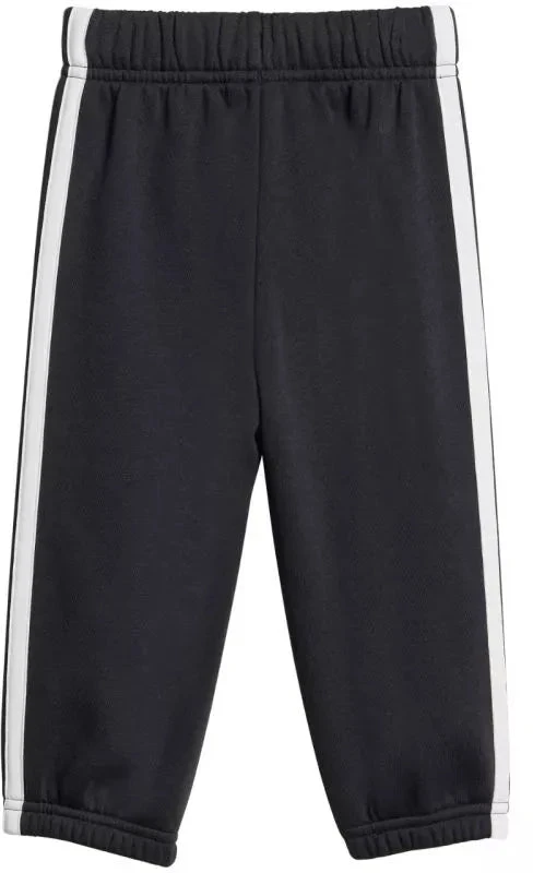 adidas Essentials Joggeriai 3 juostelių Fleece džemperis su gobtuvu Sportinis kostiumas vaikams Juodas JD6484