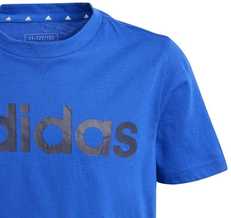 adidas Essentials linijinio logotipo medvilniniai marškinėliai Jr IB4090
