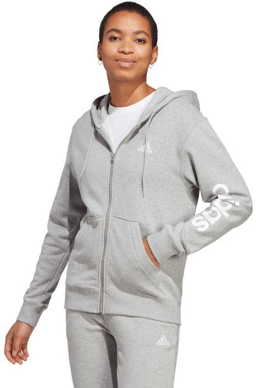 adidas Essentials Linijinis Hoodie su gobtuvu ir pilnu užtrauktuku iš French Terry audinio moterims IC6866