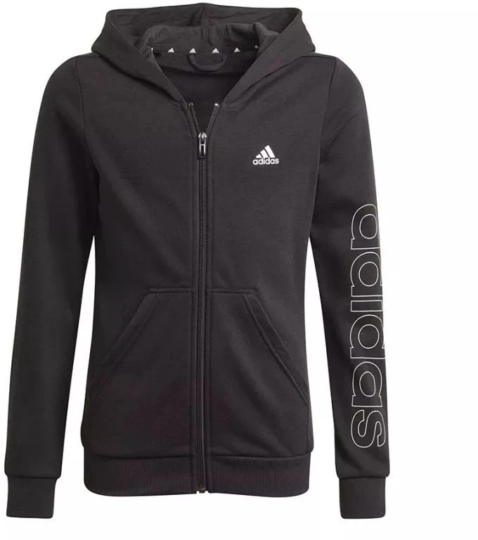 Adidas "Essentials" logotipo džemperis su užtrauktuku jaunimui GN4050