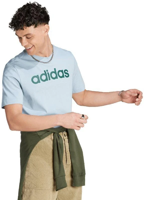 adidas Essentials marškinėliai su linijiniu siuvinėtu logotipu M IJ8651