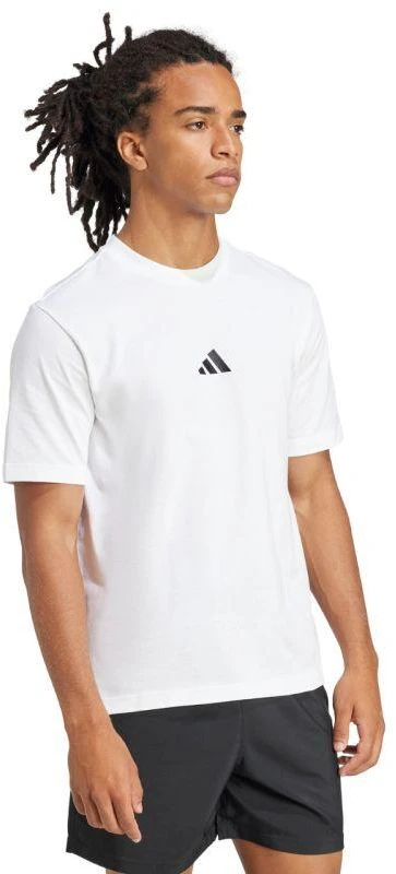 adidas Essentials marškinėliai su mažu logotipu iš viengubo trikotažo M JF1092