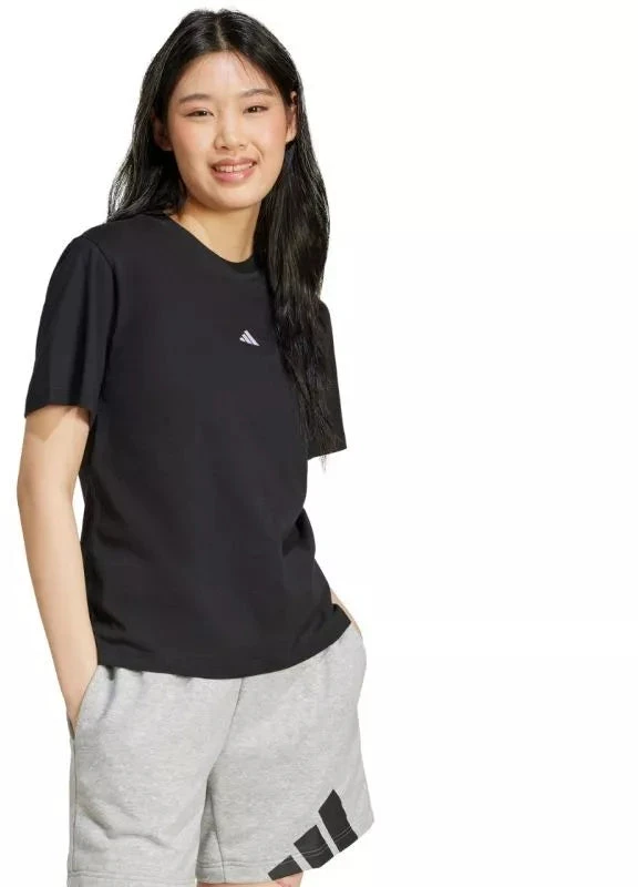 adidas Essentials marškinėliai su mažu logotipu iš medvilnės, moteriški, JC5943
