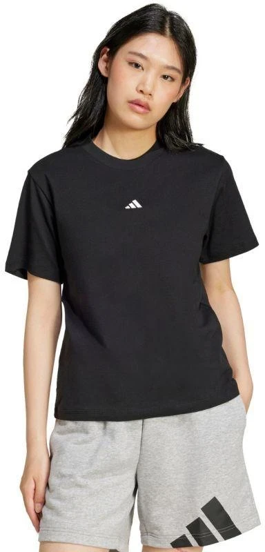 adidas Essentials marškinėliai su mažu logotipu iš medvilnės, moteriški, JC5943
