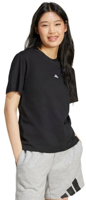 adidas Essentials marškinėliai su mažu logotipu iš medvilnės, moteriški, JC5943