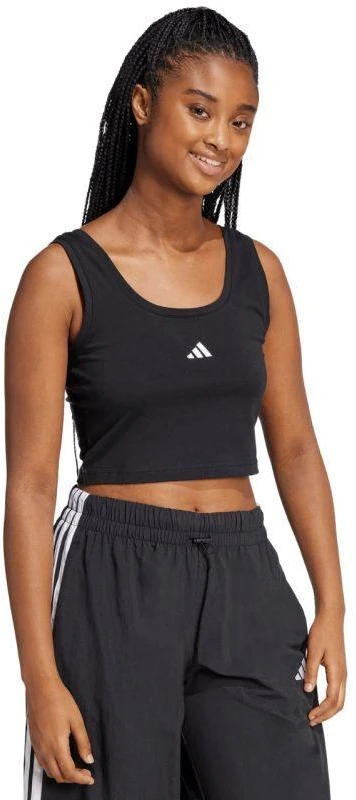 adidas Essentials marškinėliai su mažu logotipu iš medvilnės, moteriški JE1321