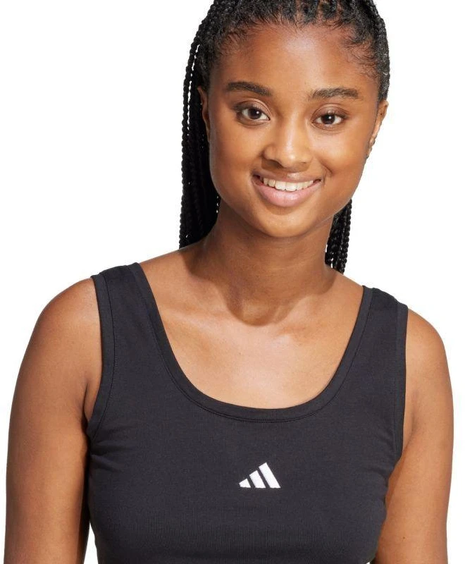 adidas Essentials marškinėliai su mažu logotipu iš medvilnės, moteriški JE1321