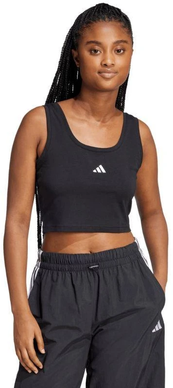 adidas Essentials marškinėliai su mažu logotipu iš medvilnės, moteriški JE1321