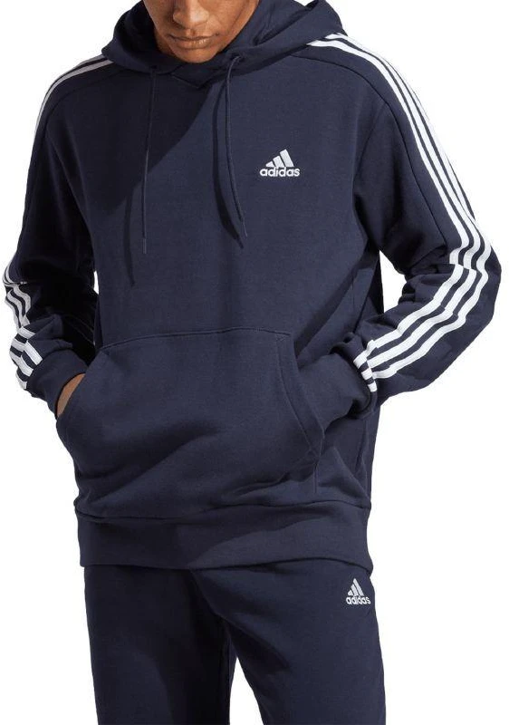 Adidas Essentials prancūziško frotė džemperis su gobtuvu 3 juostelės, M, IC0436