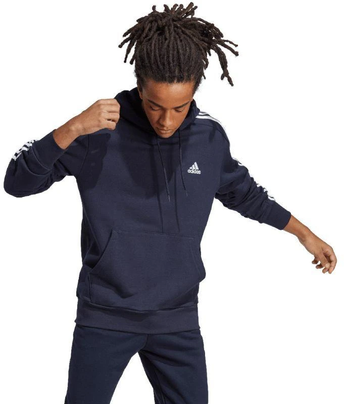 Adidas Essentials prancūziško frotė džemperis su gobtuvu 3 juostelės, M, IC0436