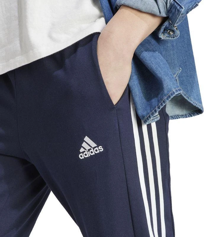 adidas Essentials Single Jersey Džersis Siaurėjantis Atviras Kraštas 3 Juostelės M IC0045