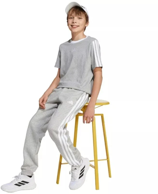 adidas Essentials šviesiai pilkos vaikiškos kelnės JY4995