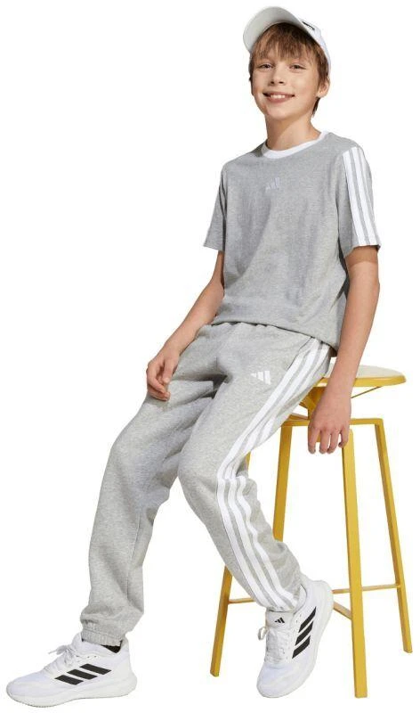 adidas Essentials šviesiai pilkos vaikiškos kelnės JY4995