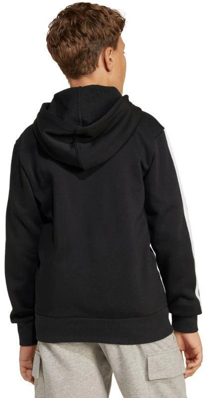 adidas Essentials Vaikiškas džemperis su užtrauktuku, juoda ir balta, JD6494