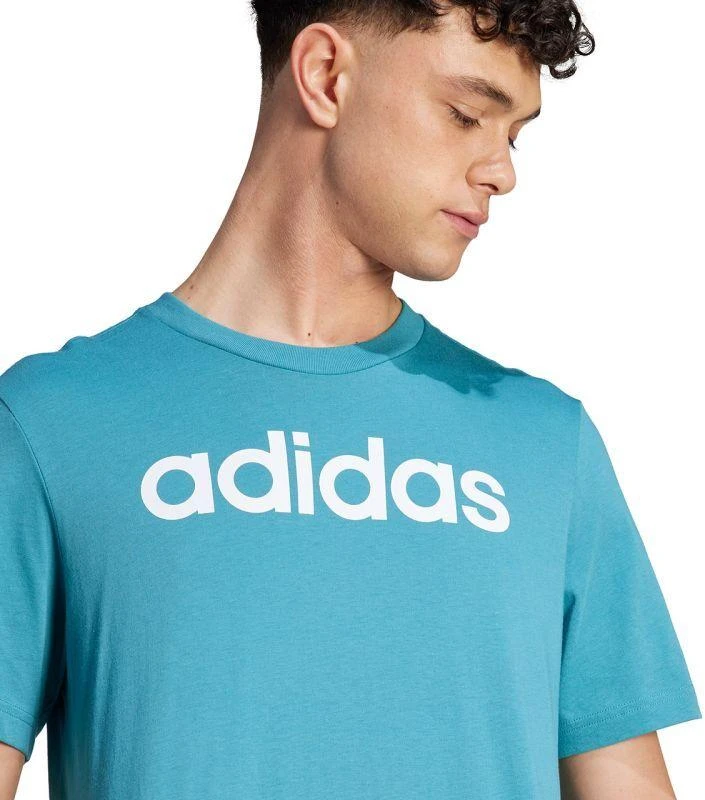adidas Essentials Vienagijis Džersis Linijinis Siuvinėtas Logotipas Marškinėliai M IJ8655