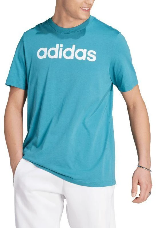 adidas Essentials Vienagijis Džersis Linijinis Siuvinėtas Logotipas Marškinėliai M IJ8655