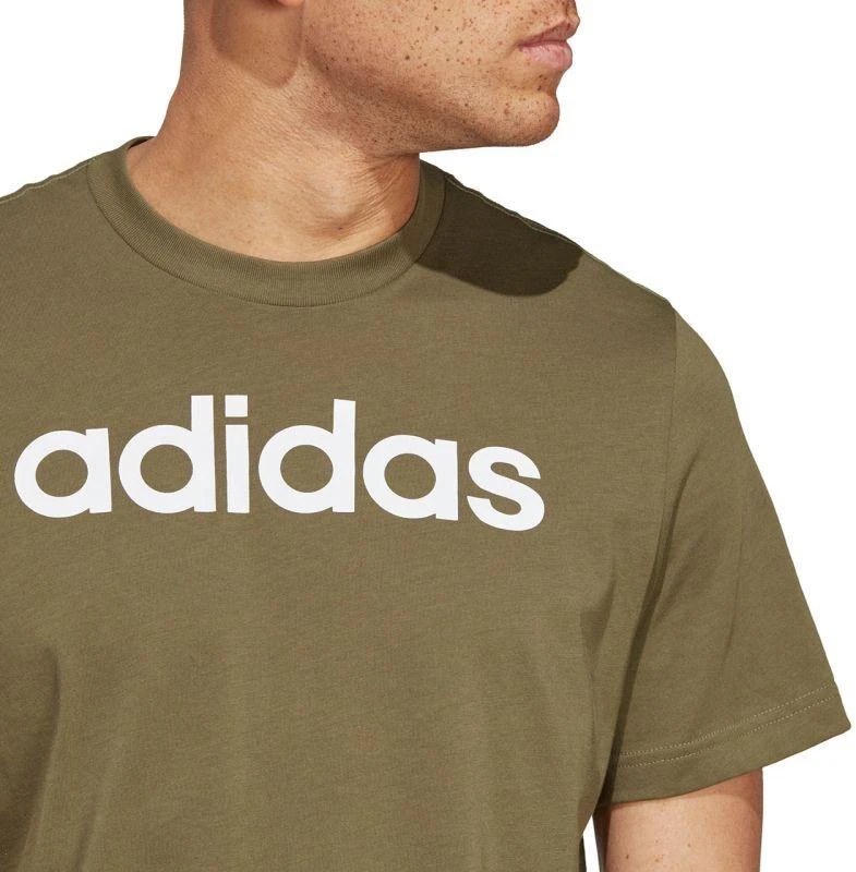 adidas Essentials Vientisas Džersis Marškinėliai Su Linijiniu Išsiuvinėtu Logotipu M IC9280