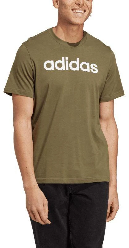 adidas Essentials Vientisas Džersis Marškinėliai Su Linijiniu Išsiuvinėtu Logotipu M IC9280