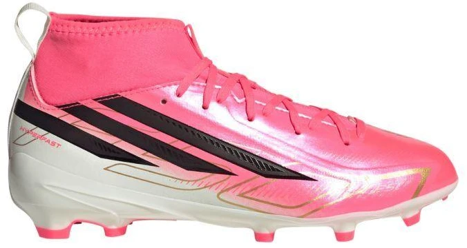 Adidas F50 Hyperfast League Mid FG vaikiški futbolo bateliai, rožiniai KK1315