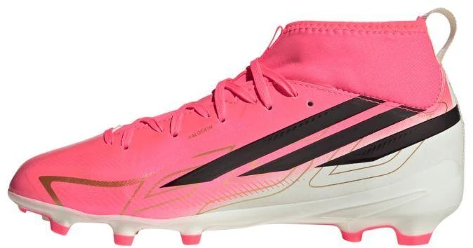 Adidas F50 Hyperfast League Mid FG vaikiški futbolo bateliai, rožiniai KK1315
