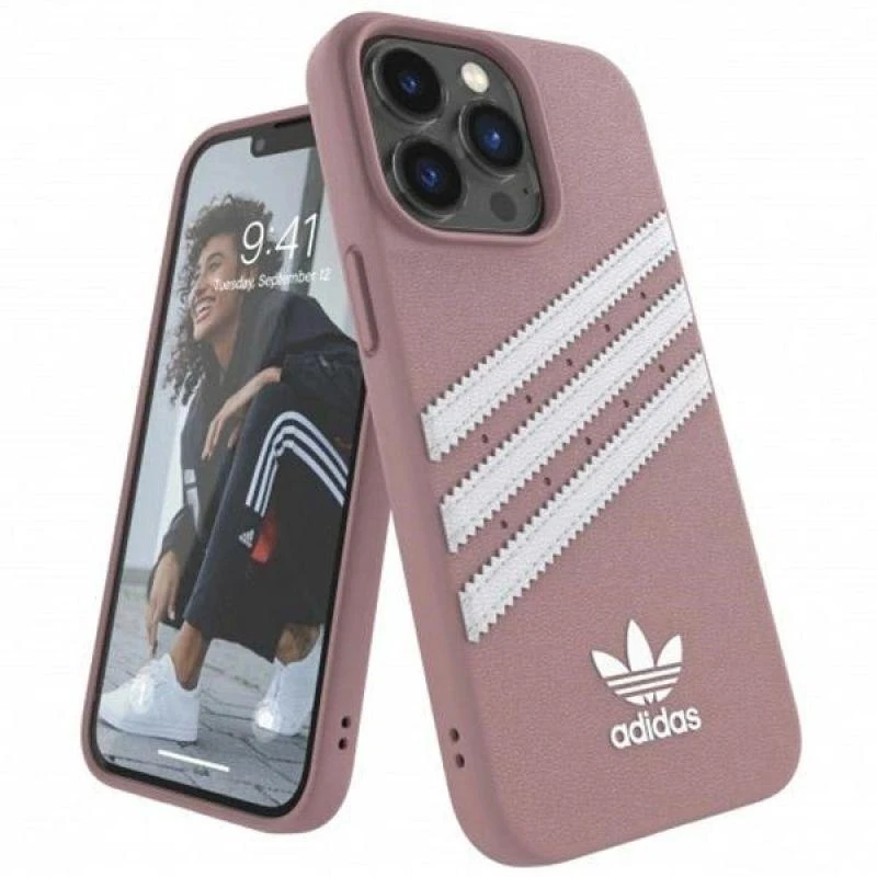 Adidas OR Moulded Dėklas PU Apple iPhone 13 Pro/ 13 6,1″ rožinės spalvos 47808