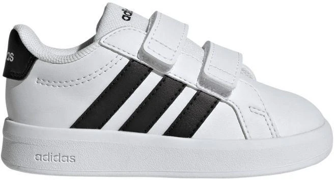 Adidas Grand Court 3.0 vaikiški bateliai, balti, HP3534
