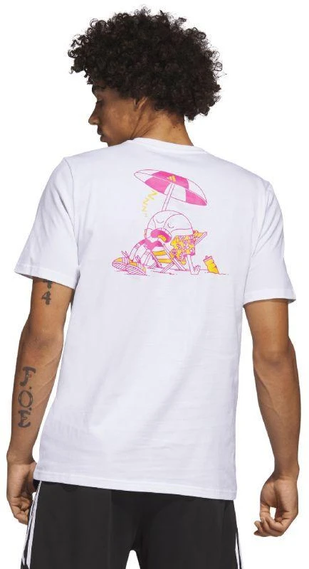 Adidas Lil Stripe Spring Break Graphic Marškinėliai trumpomis rankovėmis krepšiniui M IC1868
