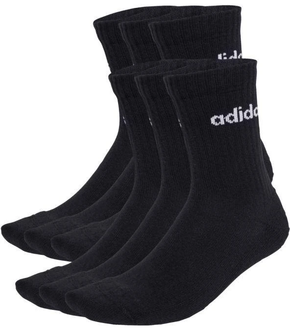 adidas Linijinės Vidutinio Aukščio Kojinės su Amortizacija, 6 poros, juodos JL6094