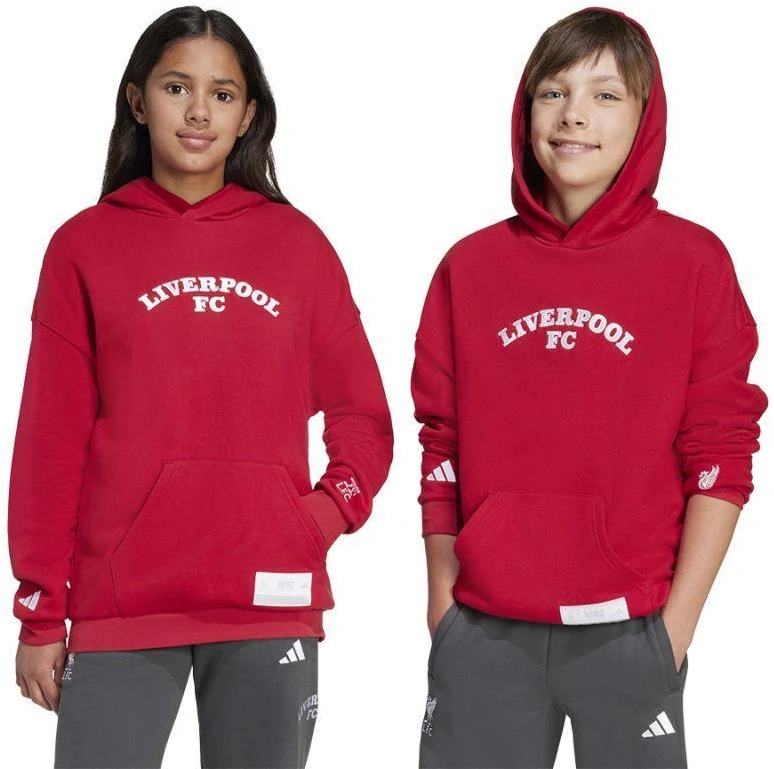 Adidas Liverpool FC Džemperis su gobtuvu, jaunimo JW7879