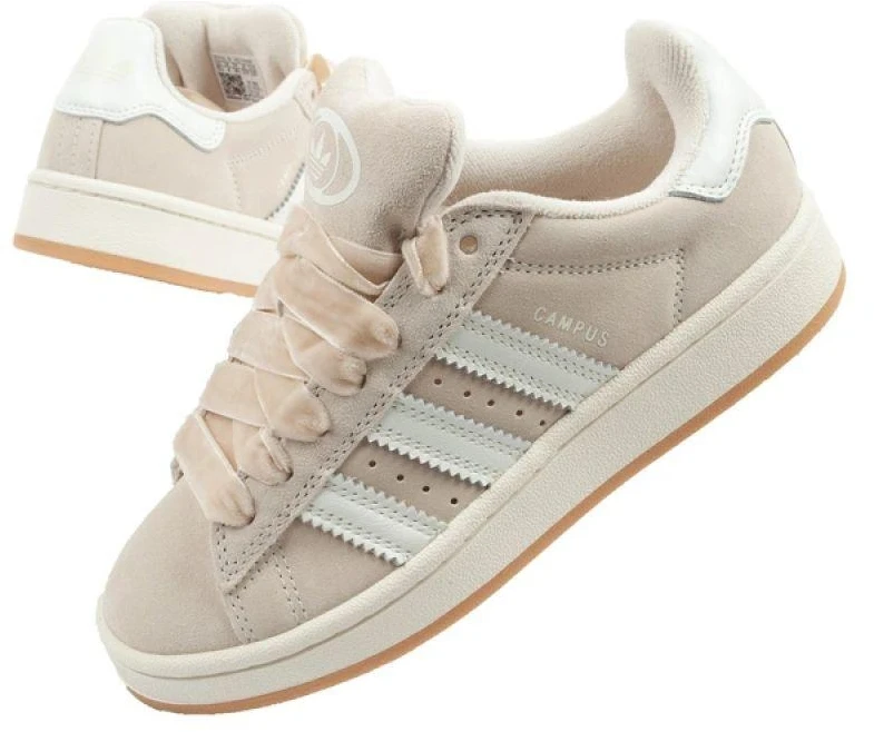 Adidas moteriški sportbačiai Campus 00s odiniai kedai smėlio spalvos