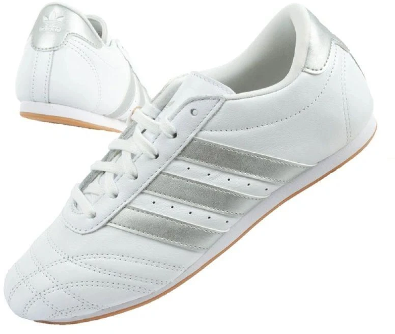 Adidas moteriški sportiniai Taekwondo bateliai su nėriniais, balti, stilingi, odiniai