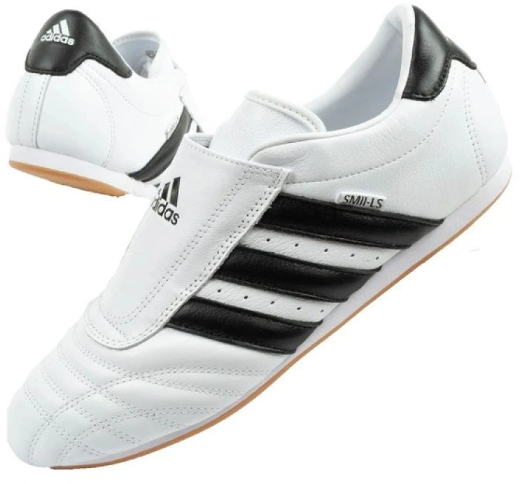Adidas moteriški Taekwondo sportiniai bateliai, balti, odiniai, įsispiriami