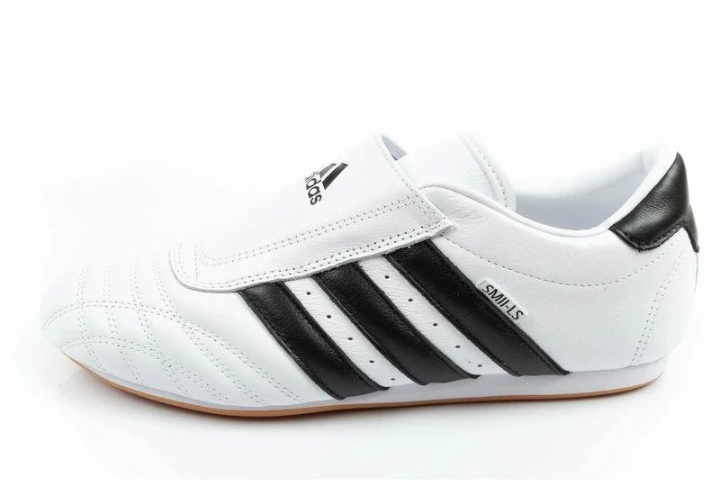 Adidas moteriški Taekwondo sportiniai bateliai, balti, odiniai, įsispiriami