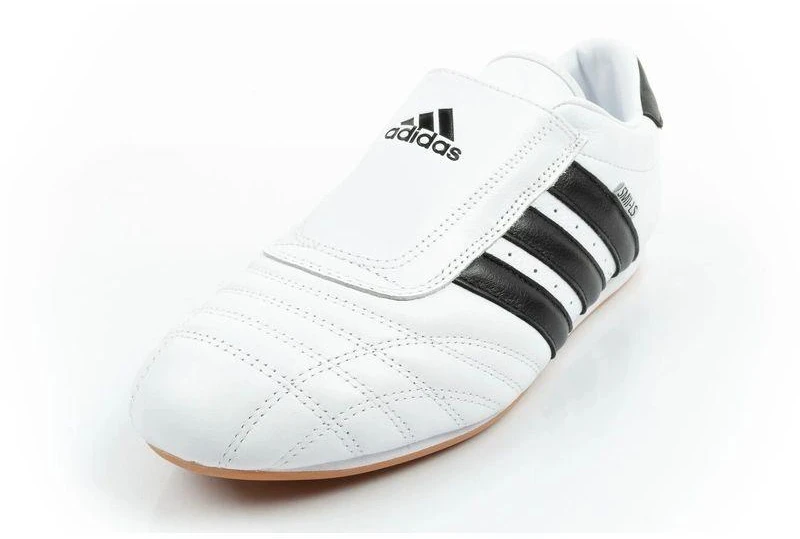 Adidas moteriški Taekwondo sportiniai bateliai, balti, odiniai, įsispiriami